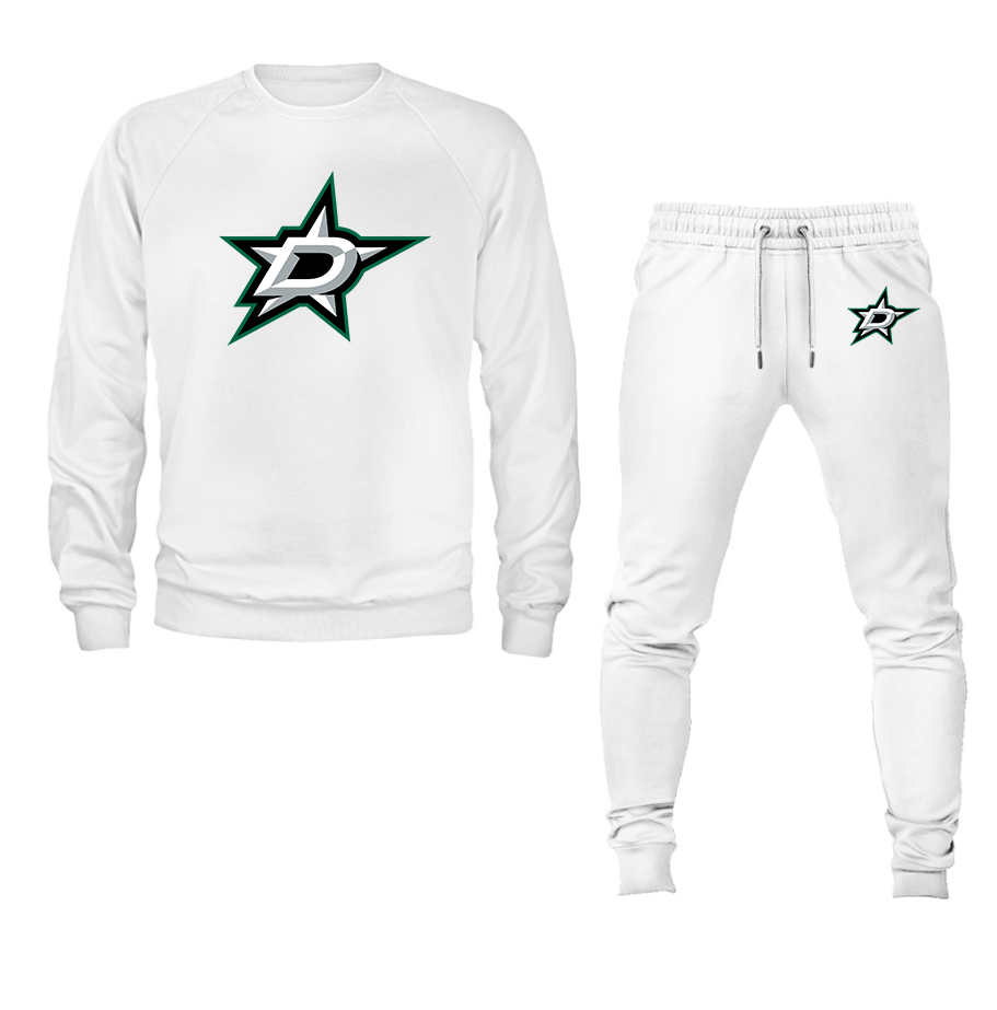 Men's NHL Dallas Stars Crewneck Sweatshirt Joggers Suit – Tee