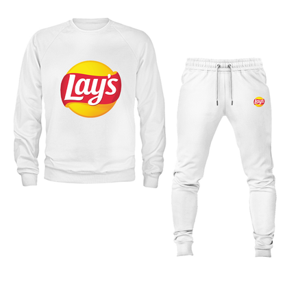 Men's Lays Crewneck Sweatshirt Joggers Suit