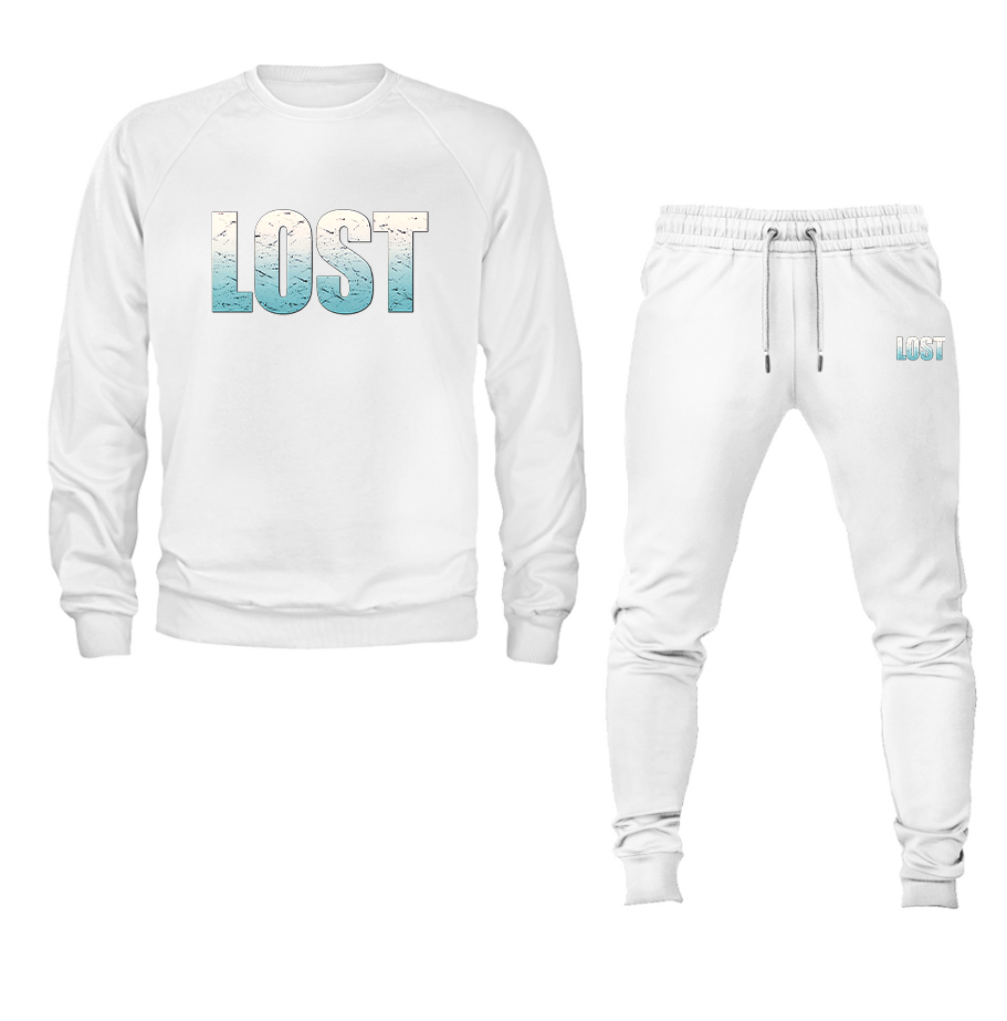 Men's Lost Crewneck Sweatshirt Joggers Suit