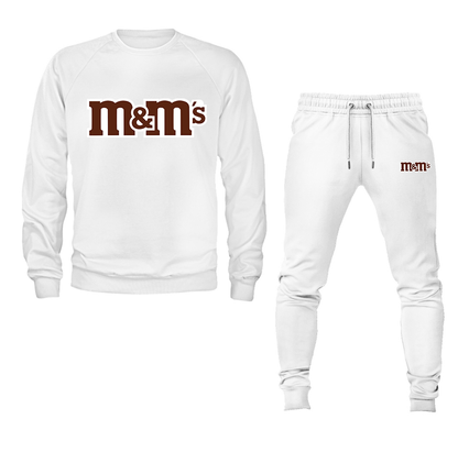 Men's M&M_s Crewneck Sweatshirt Joggers Suit