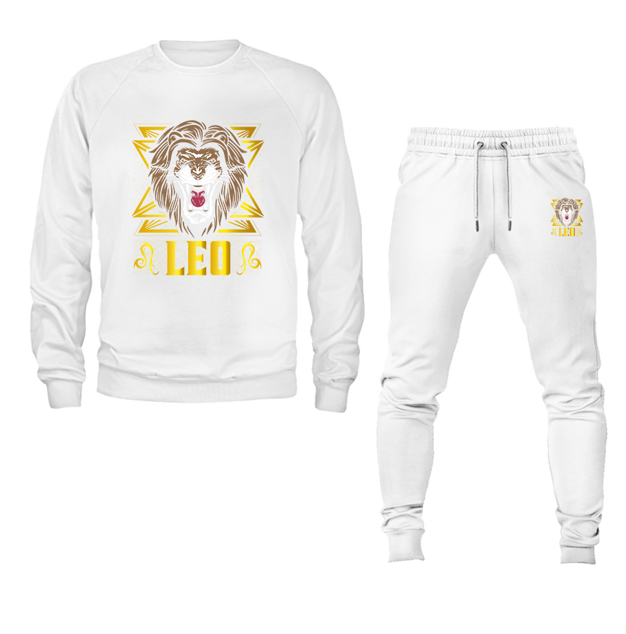 Men's Leo Zodiac Sign Crewneck Sweatshirt Joggers Suit