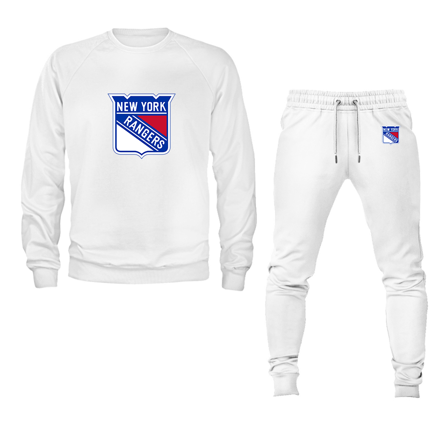 Men's NHL - New York Rangers Crewneck Sweatshirt Joggers Suit