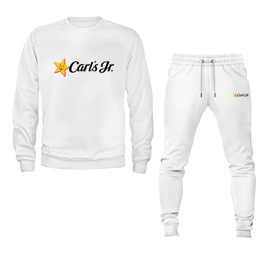 Men's Carl's Jr Crewneck Sweatshirt Joggers Suit