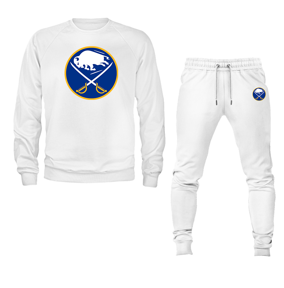Men's NHL Buffalo Sabres Crewneck Sweatshirt Joggers Suit – Tee