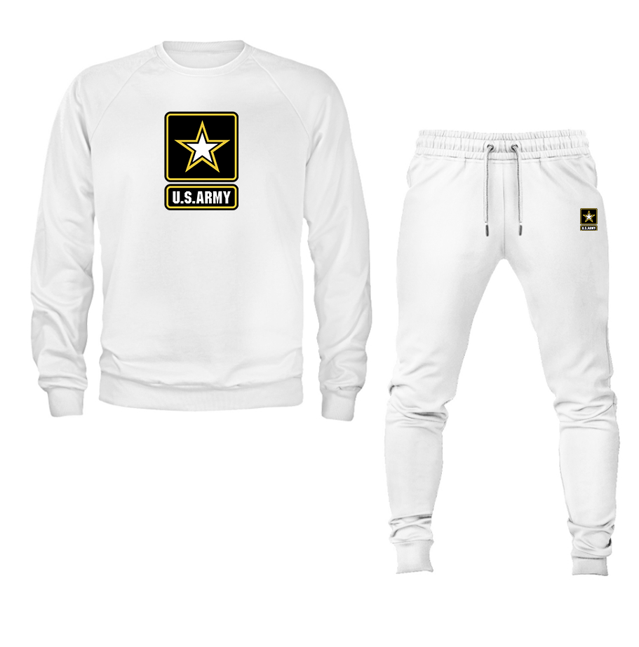 Men's  U.S.ARYM Crewneck Sweatshirt Joggers Suit