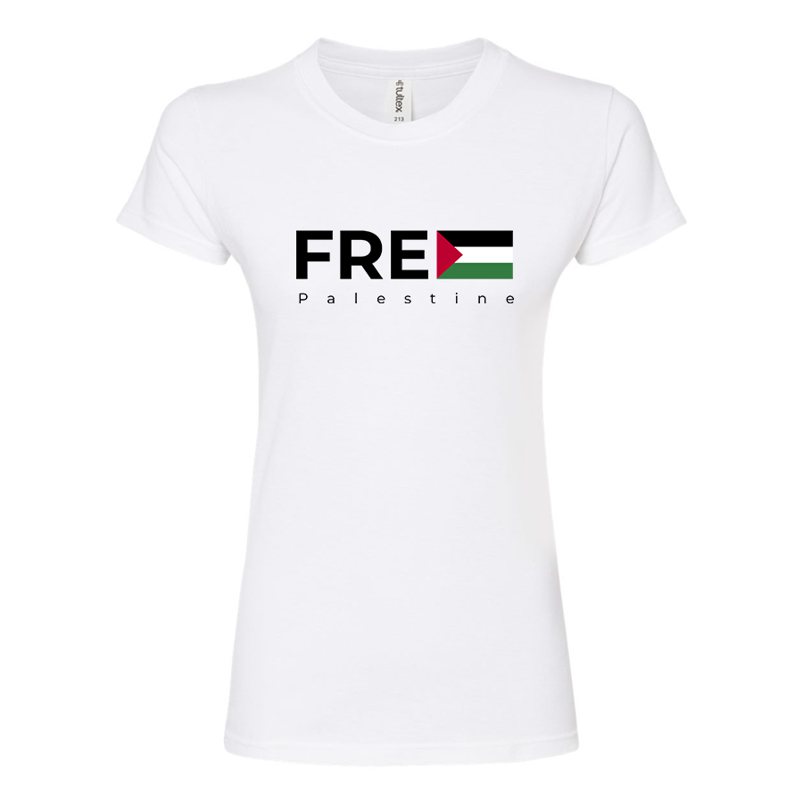 Women's Free Palestine Round Neck T-Shirt