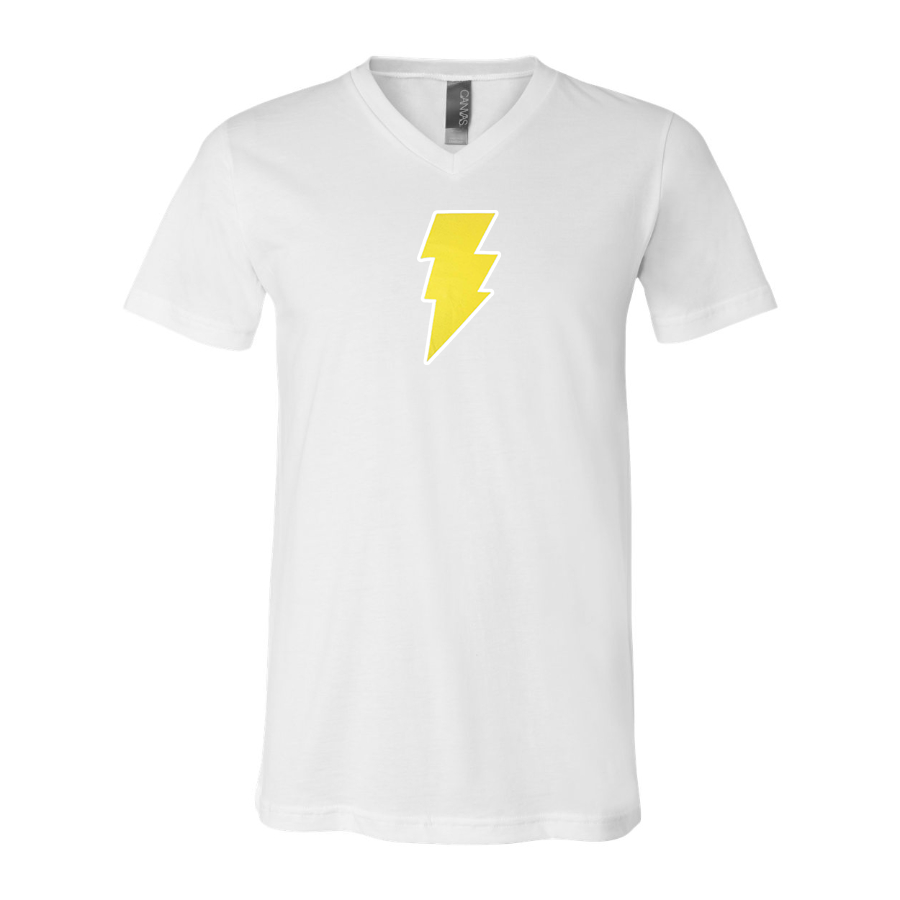 Men's Black Adam BELLA  CANVAS  Jersey V-Neck Tee