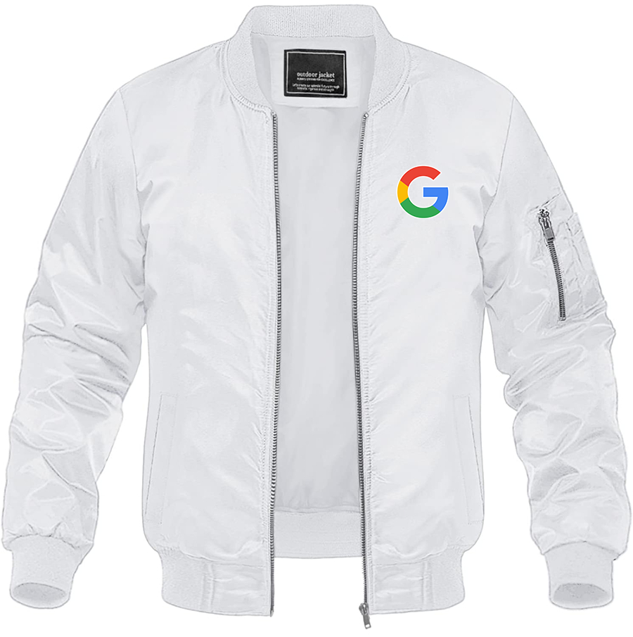 Men's Google Lightweight Bomber Jacket Windbreaker Softshell Varsity Jacket