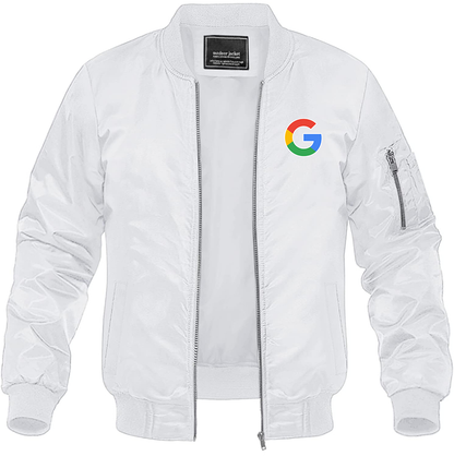 Men's Google Lightweight Bomber Jacket Windbreaker Softshell Varsity Jacket