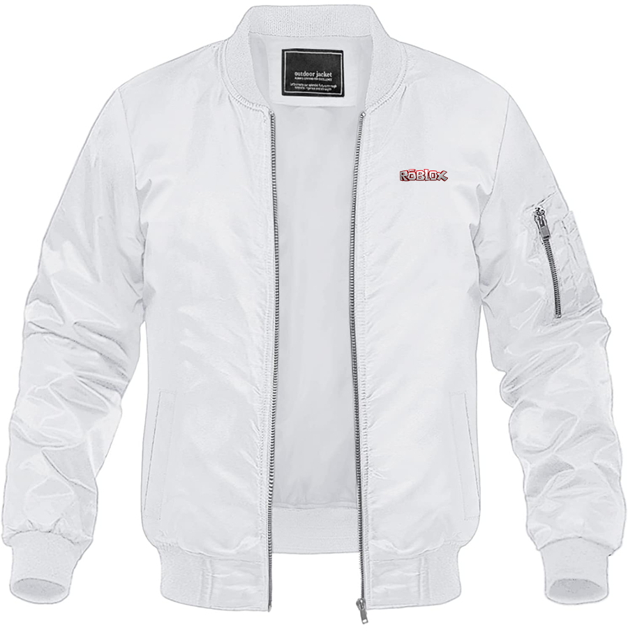 Men's Roblox Game Lightweight Bomber Jacket Windbreaker Softshell Varsity Jacket