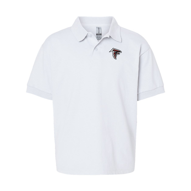 Youth's Atlanta Falcons Embroidered Gildan Dry Blend Jersey Polo