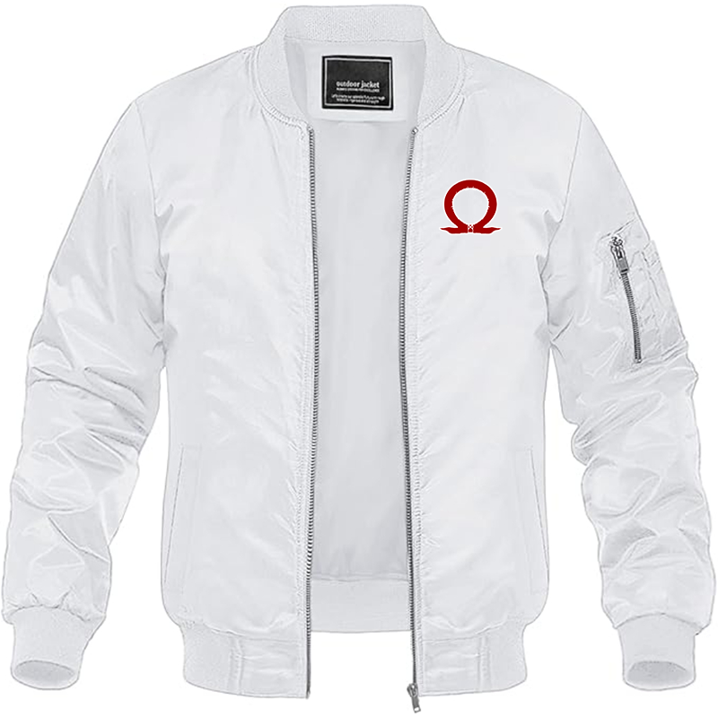 MAGNIVIT Men's God Of War Lightweight Bomber Jacket Windbreaker Casual Fall Spring Outdoor Coat