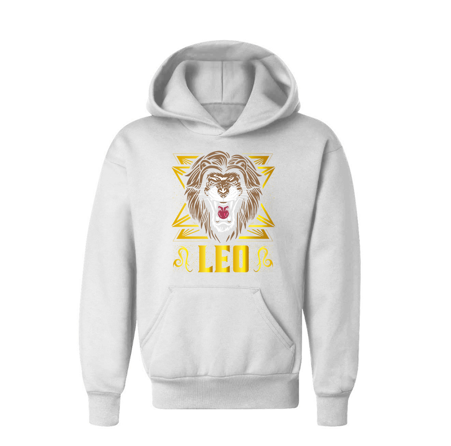 Youth's Leo Zodiac Sign Pullover Hoodie