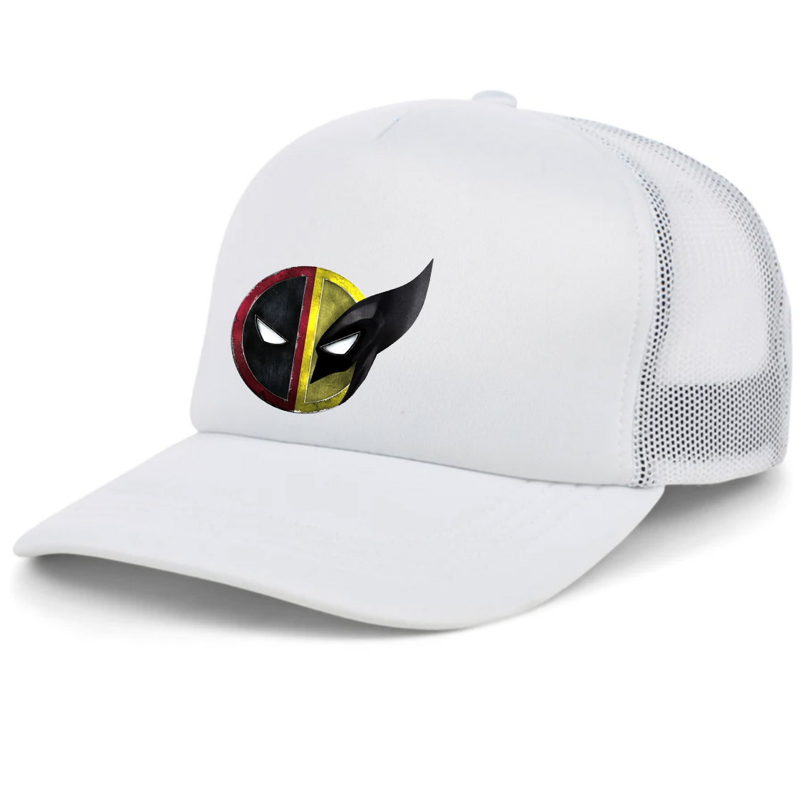 Deadpool & Wolverine Dad Trucker Hat – Embroidered Fan Hat | TeesCustomize
