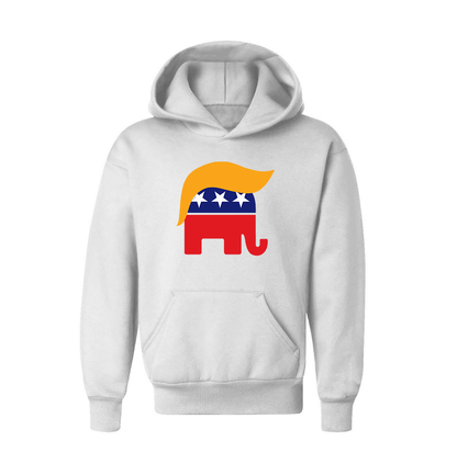 Youth's Donald Trump Hair Elephant Pullover Hoodie