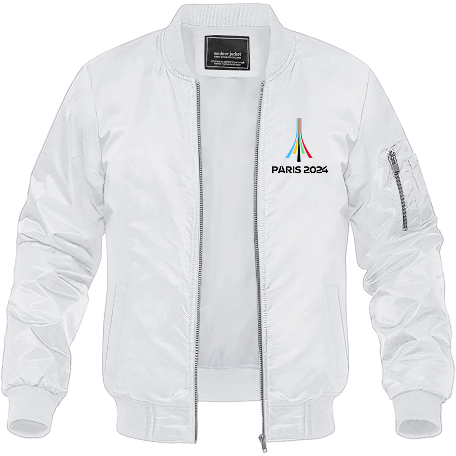 Men's Olympia Paris 2024 Lightweight Bomber Jacket Windbreaker Softshell Varsity Jacket