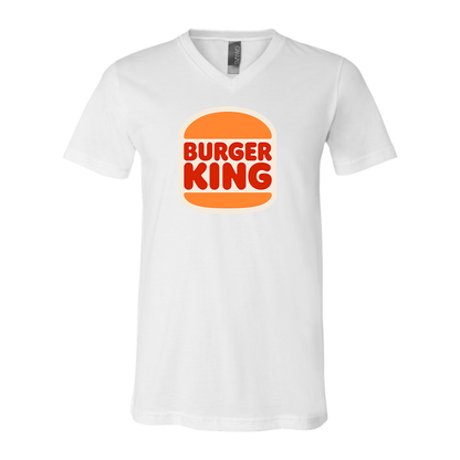 Men's Burger King BELLA  CANVAS  Jersey V-Neck Tee