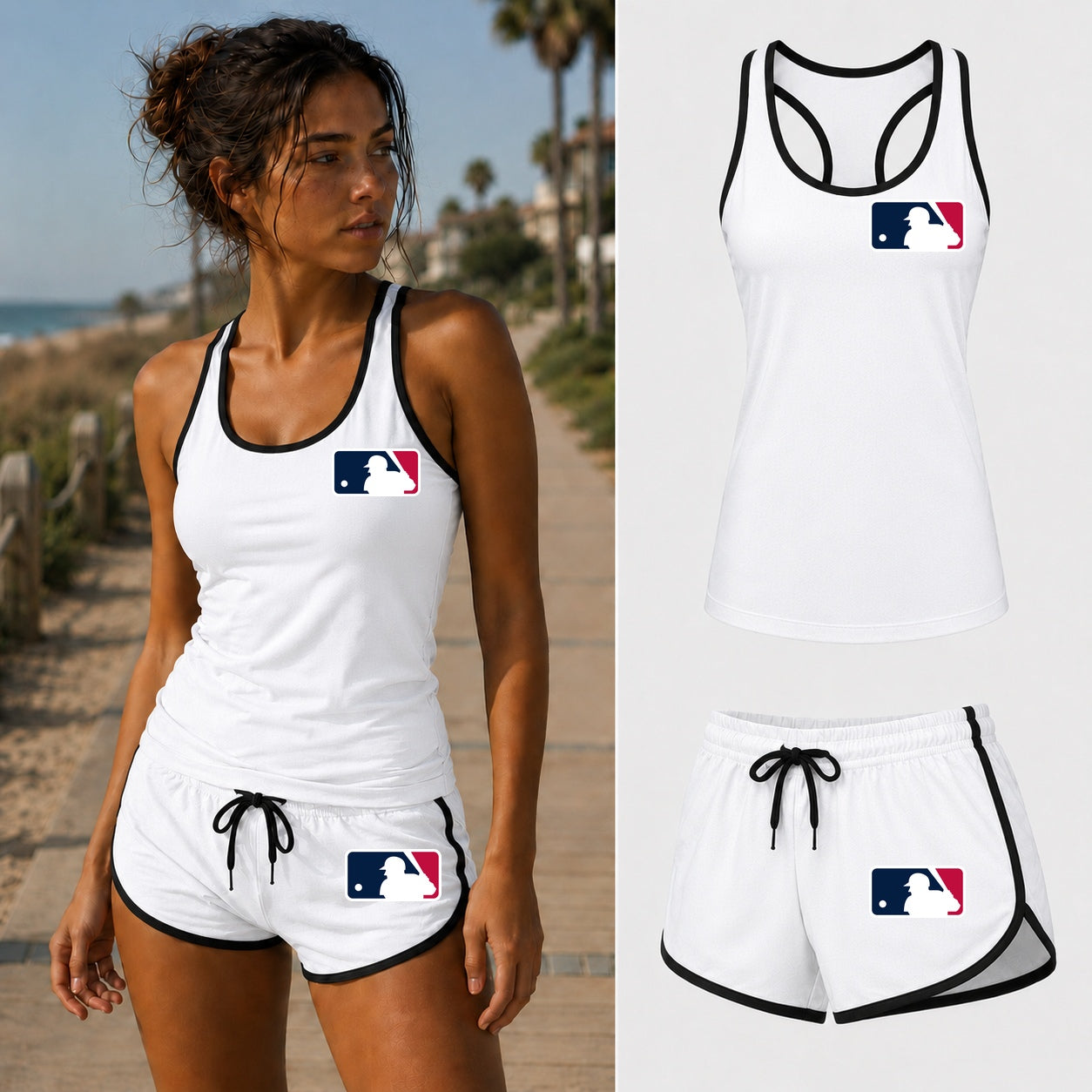 Women’s MLB Tank top and Shorts Set