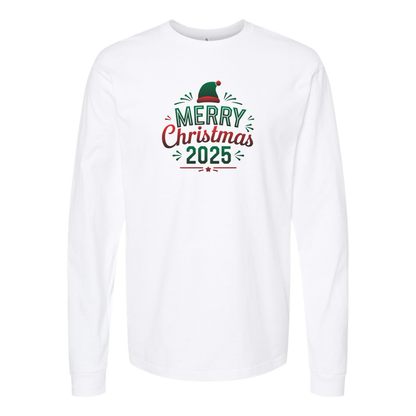 Youth's Merry Christmas 2025 Long sleeves T-Shirt