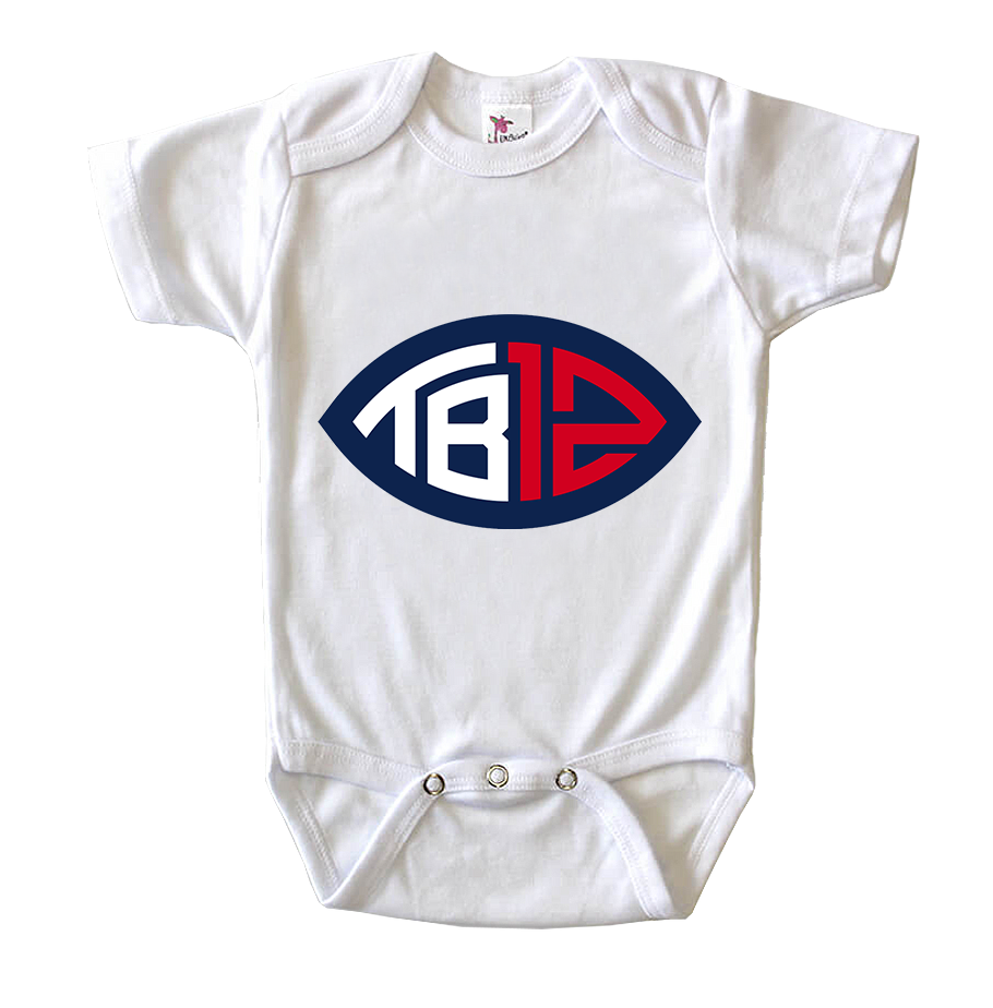 Tom Brady 12 Baby Romper Onesie