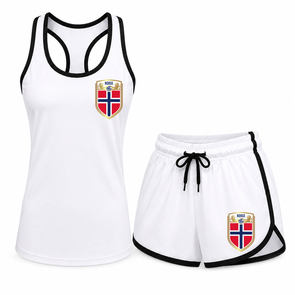 Women’s Norway Soccer Tanktop and Shorts Set