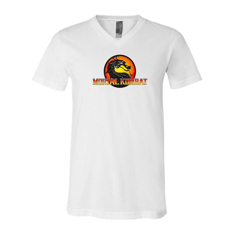 Men's Mortal Kombat BELLA  CANVAS  Jersey V-Neck Tee