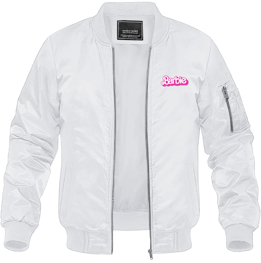 Men's Barbie  Lightweight Bomber Jacket Windbreaker Softshell Varsity Jacket