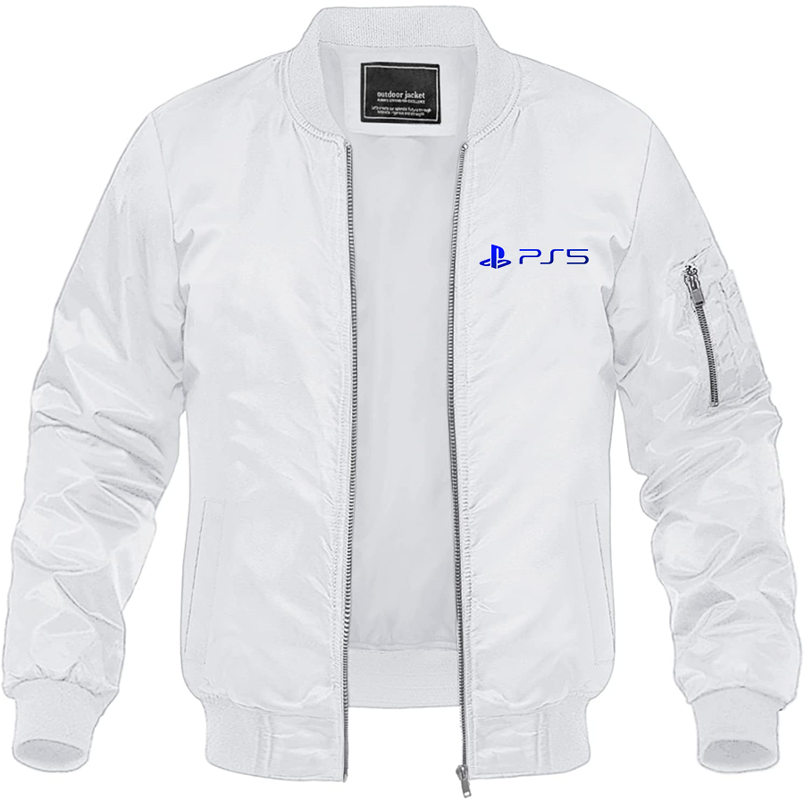 Men's Play Station PS5 Lightweight Bomber Jacket Windbreaker Softshell Varsity Jacket