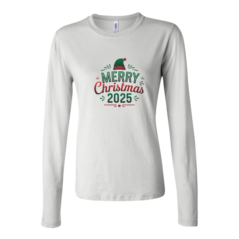 Women's Merry Christmas 2025 Long Sleeve T-Shirt