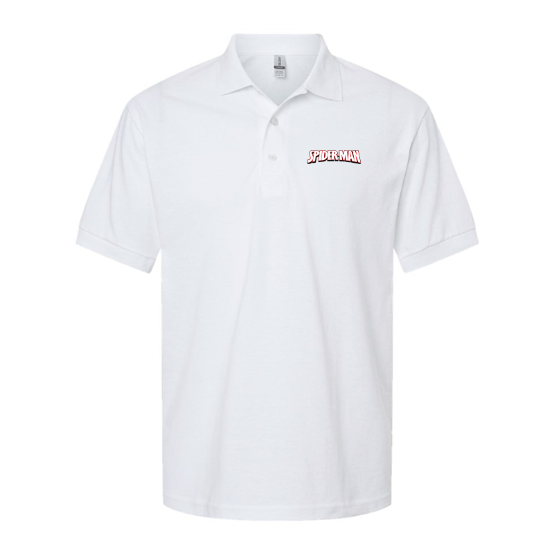Men's Spider Man  Gildan Dry Blend Jersey Polo