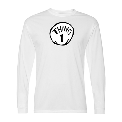 Men's Dr. Suess Thing 1 Polyester Long Sleeve T-Shirt