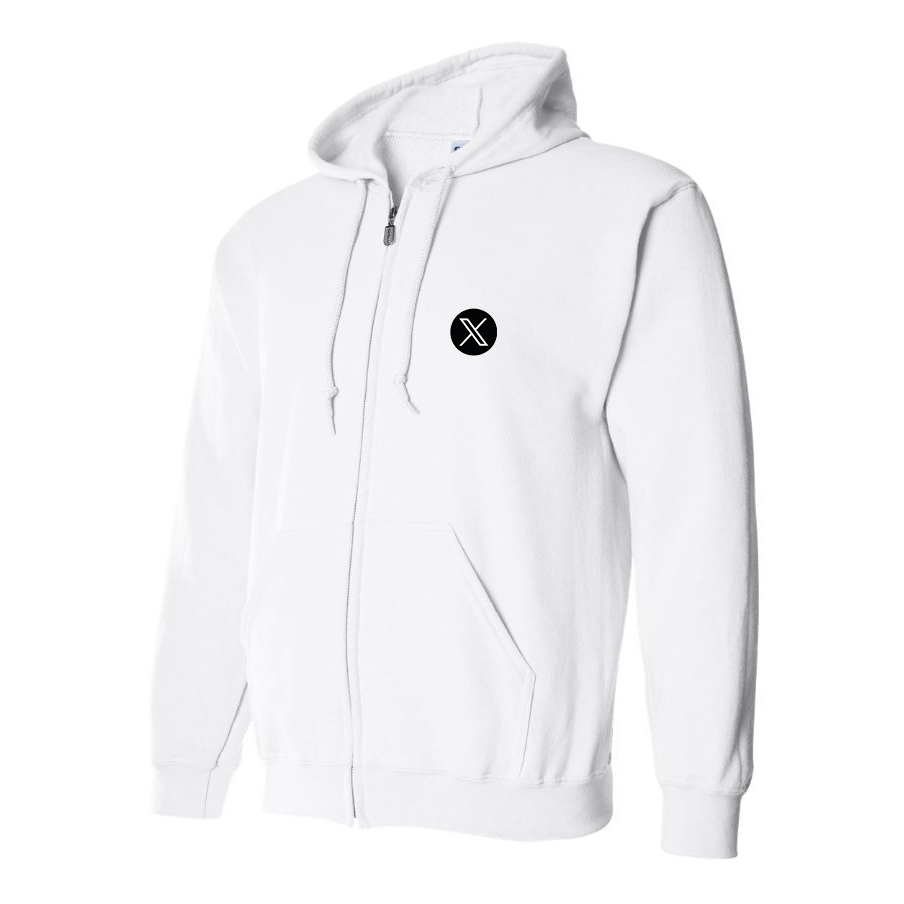 Men's Twitter X Zipper Hoodie