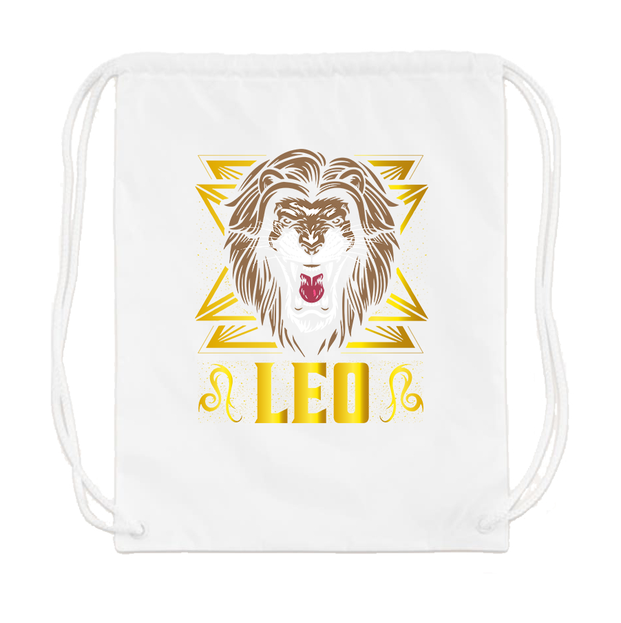 Leo Zodiac Sign Drawstring Bag