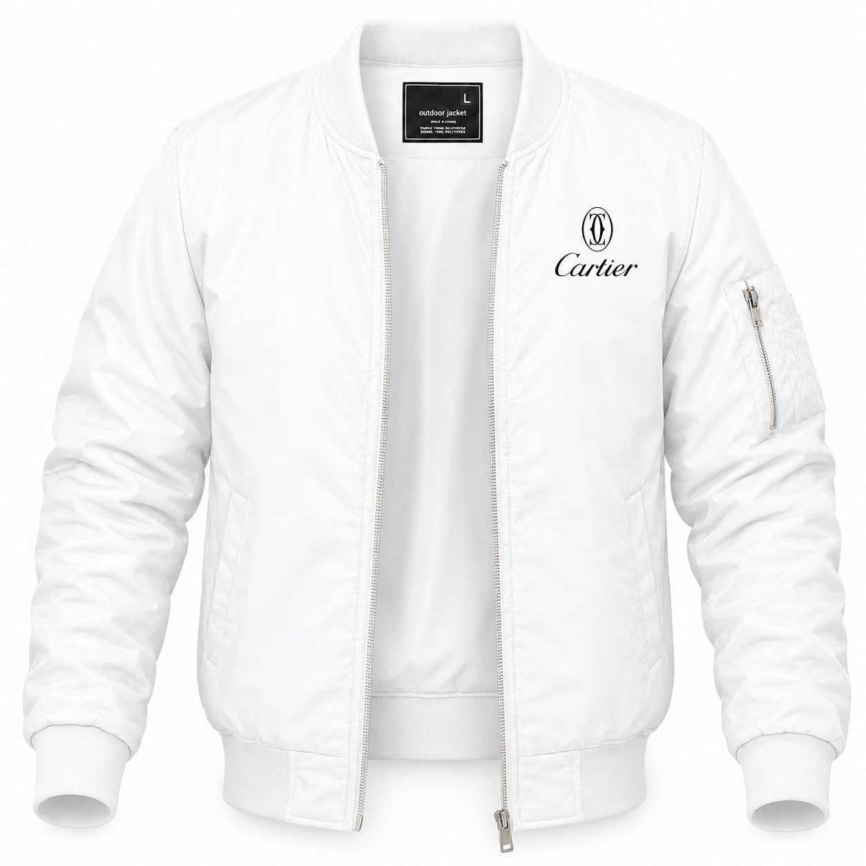 Men's Cartier Lightweight Bomber Jacket Windbreaker Softshell Varsity Jacket Coat