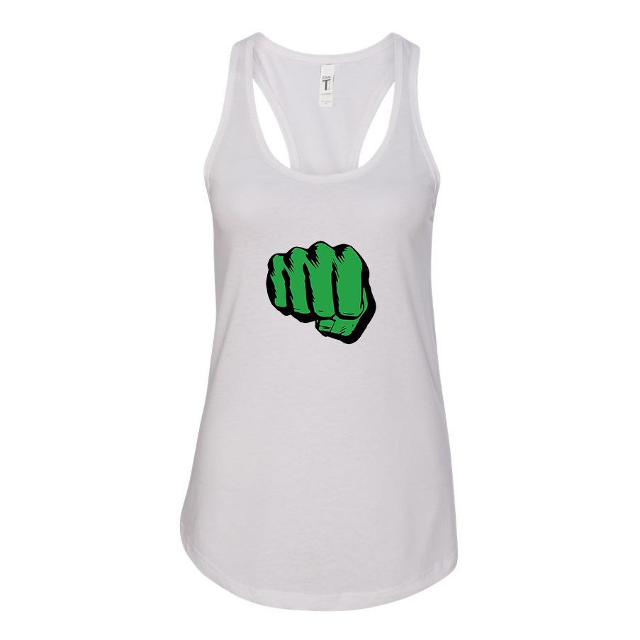 Women's Hulk Punch Racerback Tank Top Shirt – Tee