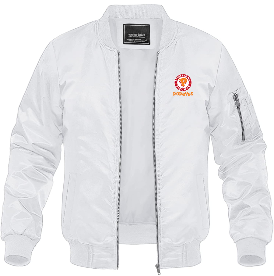 Men's Popeyes Louisiana Kitchen Lightweight Bomber Jacket Windbreaker Softshell Varsity Jacket