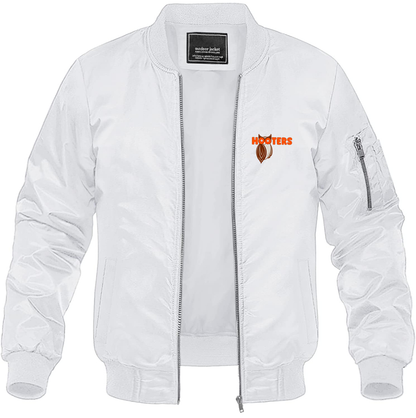 Men's Hooters Lightweight Bomber Jacket Windbreaker Softshell Varsity Jacket