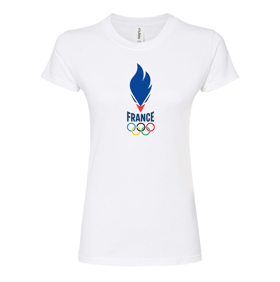 Women's France Olympia 2024 Round Neck T-Shirt