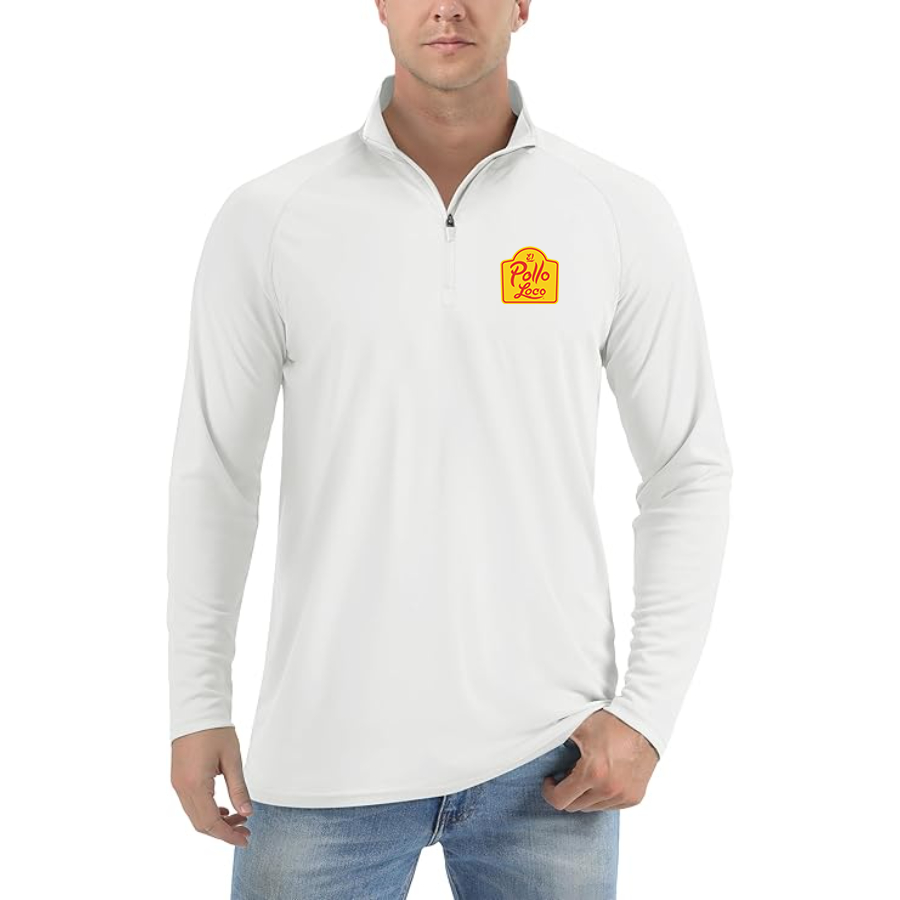 Men's El Pollo Loco Lightweight Quarter-Zip Athletic Shirt Long Sleeve Performance Wear