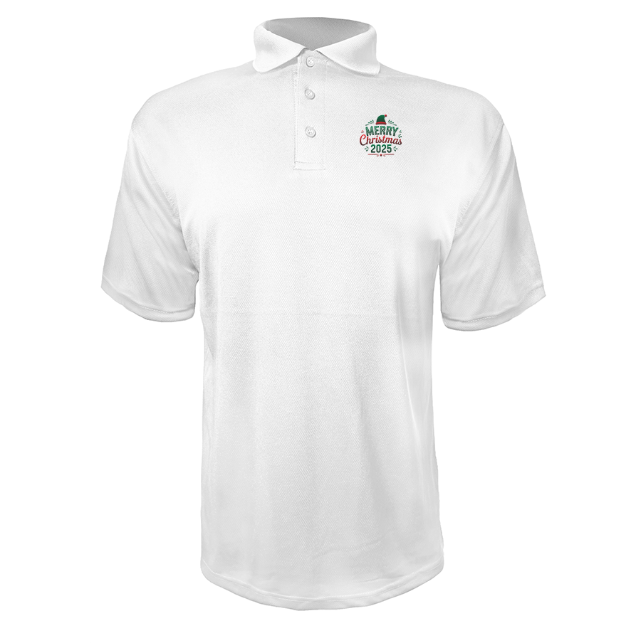 Men's Merry Christmas 2025 Polyester Polos