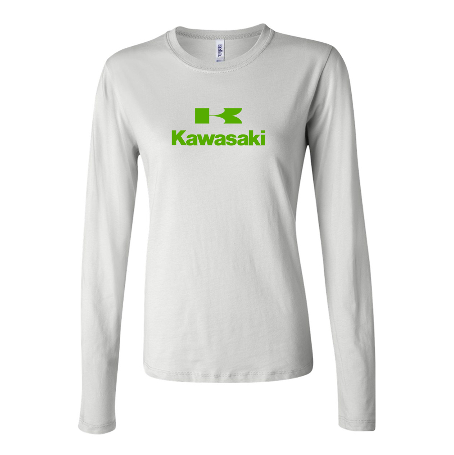 Women's Kawasaki Bike Motorcycle Long Sleeve T-Shirt