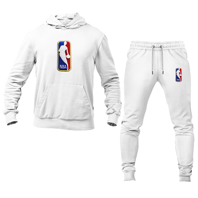 Men's NBA Embroidered Hoodie and Joggers Set