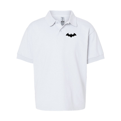 Youth's Batman  Gildan Dry Blend Jersey Polo