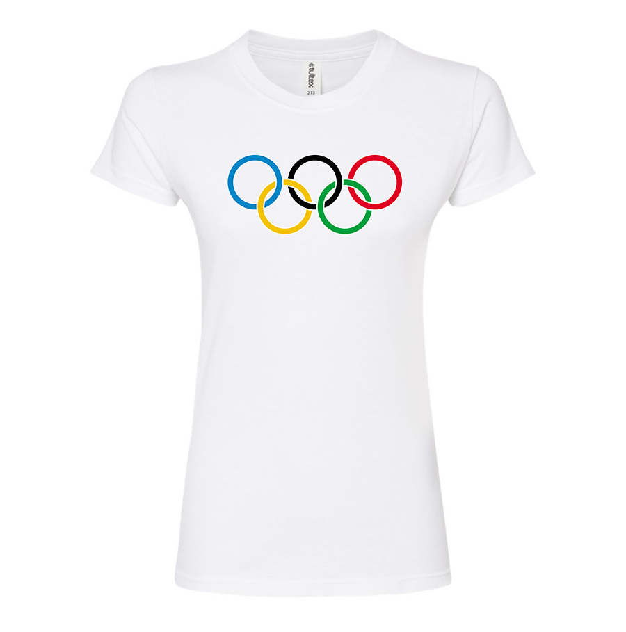 Women's Olympics Rings Round Neck T-Shirt