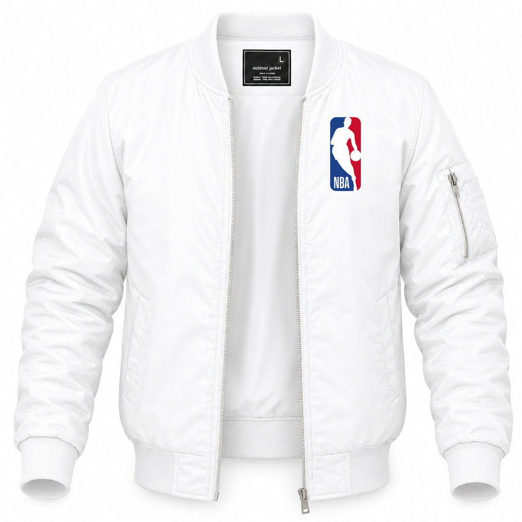Men's NBA Lightweight Bomber Jacket Windbreaker Softshell Varsity Jacket Coat