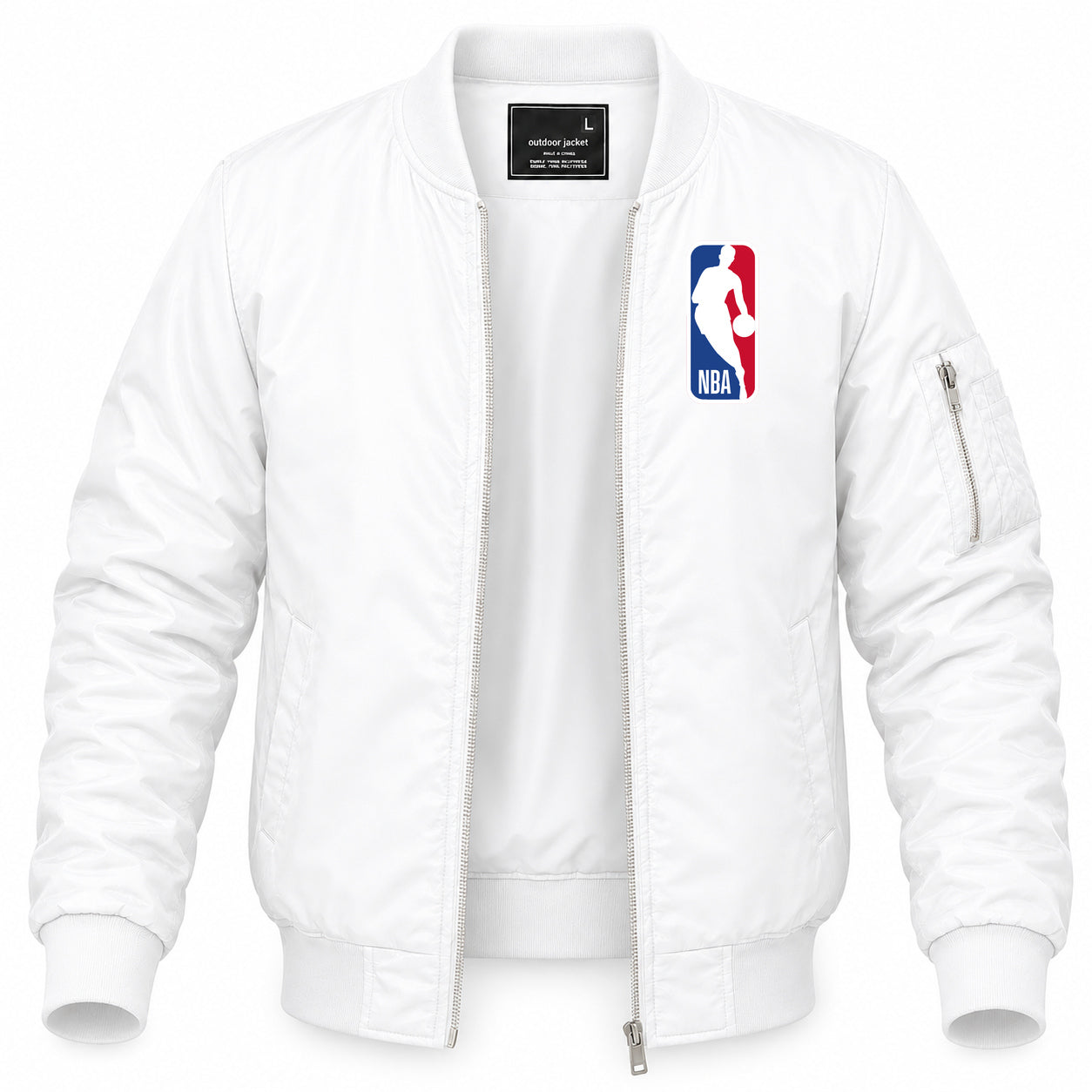 Men's NBA Lightweight Bomber Jacket Windbreaker Softshell Varsity Jacket Coat