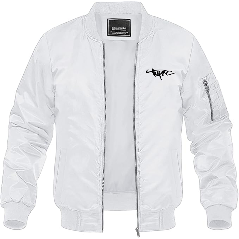 MAGNIVIT Men's Tupac Lightweight Bomber Jacket Windbreaker Casual Fall Spring Outdoor Coat