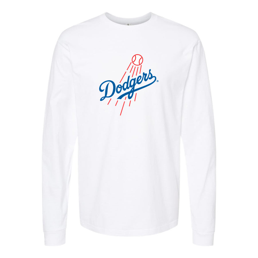Men's Los Angeles Dodgers Long sleeves Cotton Blend T-Shirt