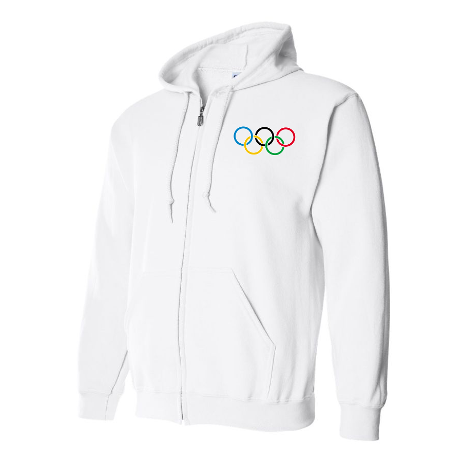 Men's Olympics Rings Zipper Hoodie