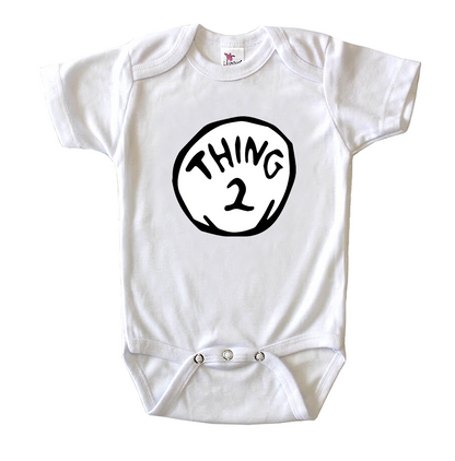 Dr. Suess Thing 2 Baby Romper Onesie